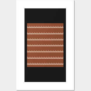 Mudcloth Pattern Minimalist  Abstract  Terracotta  Boho  Pattern Posters and Art